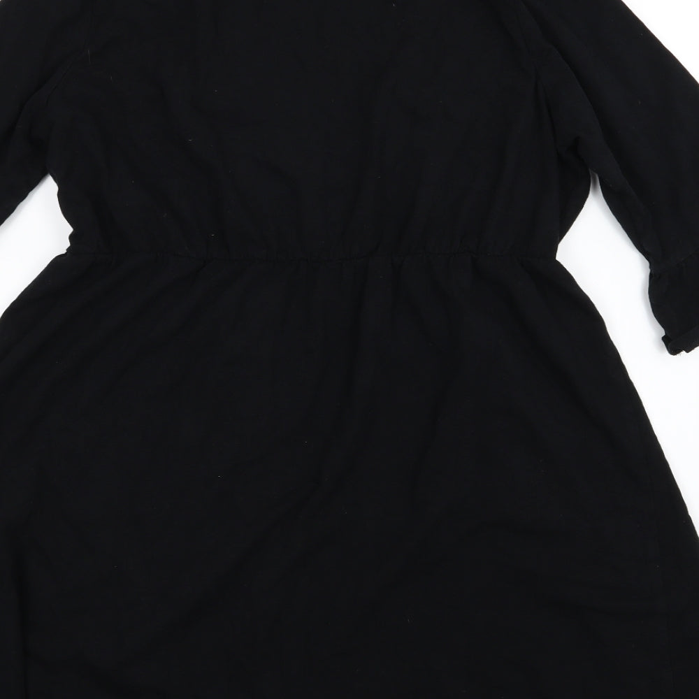 ASOS Womens Black  Jersey T-Shirt Dress  Size 16