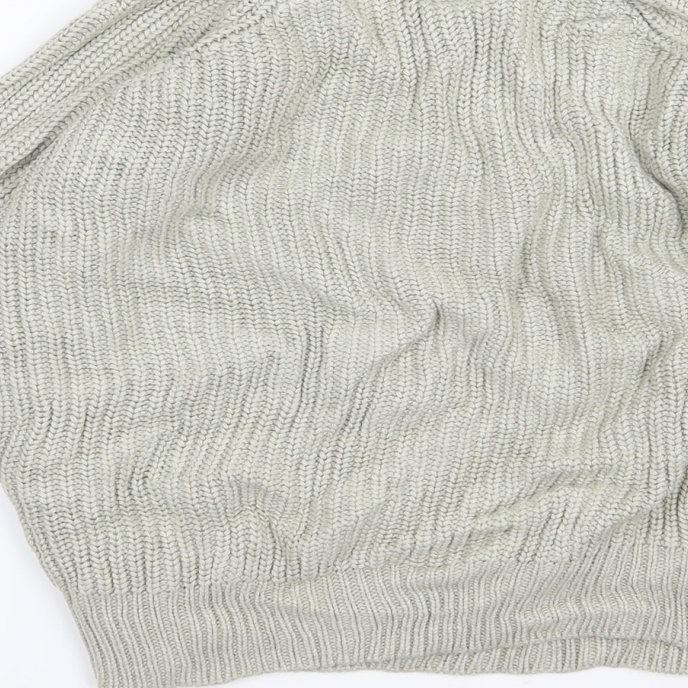 Brave Soul Mens Grey  Knit Pullover Jumper Size XL