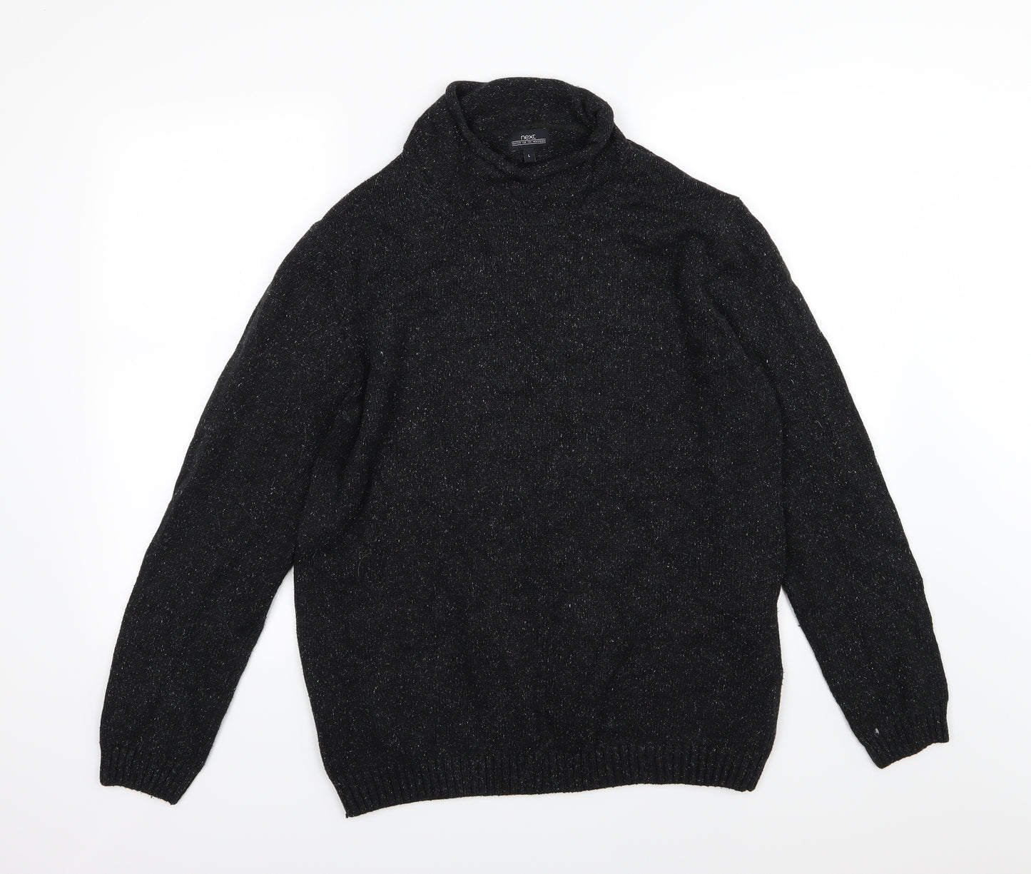 NEXT Mens Black  Knit Pullover Jumper Size L