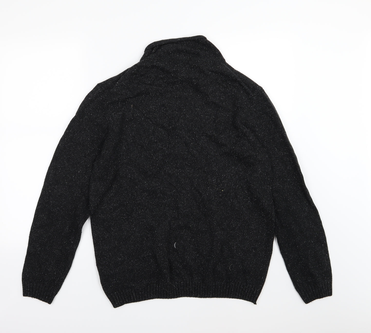 NEXT Mens Black  Knit Pullover Jumper Size L
