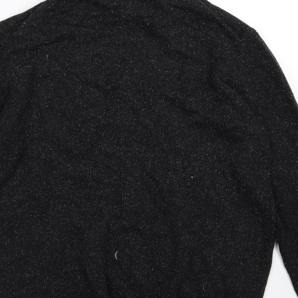 NEXT Mens Black  Knit Pullover Jumper Size L