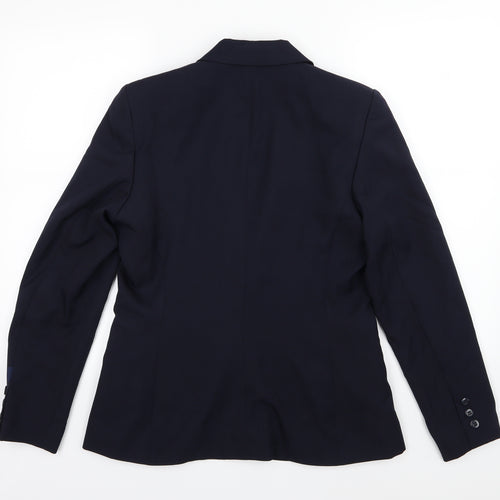 Tesco Womens Blue  Rayon Jacket Blazer Size 12  - Work Uniforn