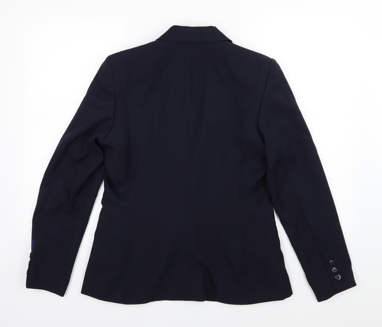 Tesco Womens Blue  Rayon Jacket Blazer Size 12  - Work Uniforn