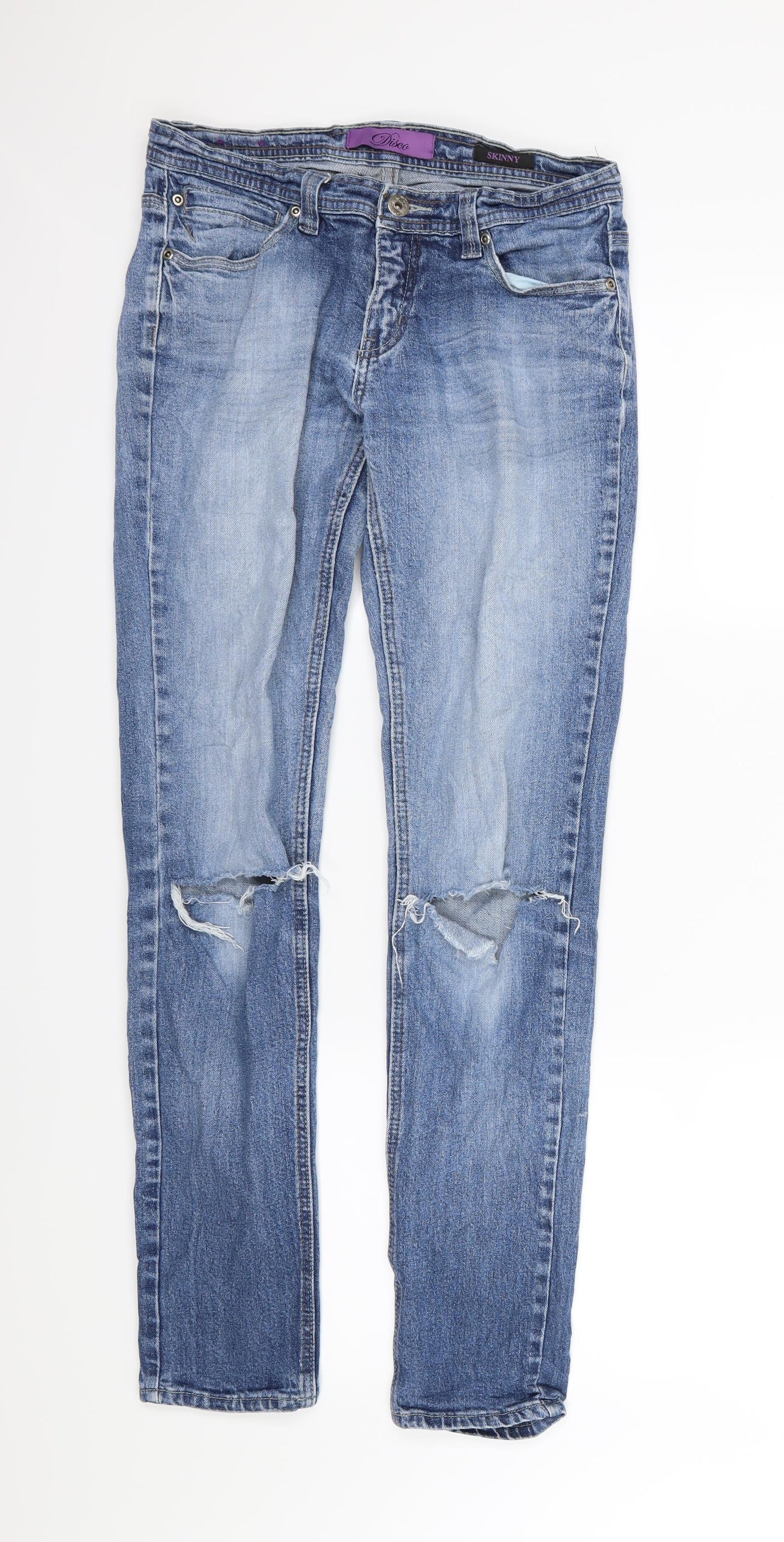House of Denim Womens Blue  Denim Skinny Jeans Size 10 L31 in