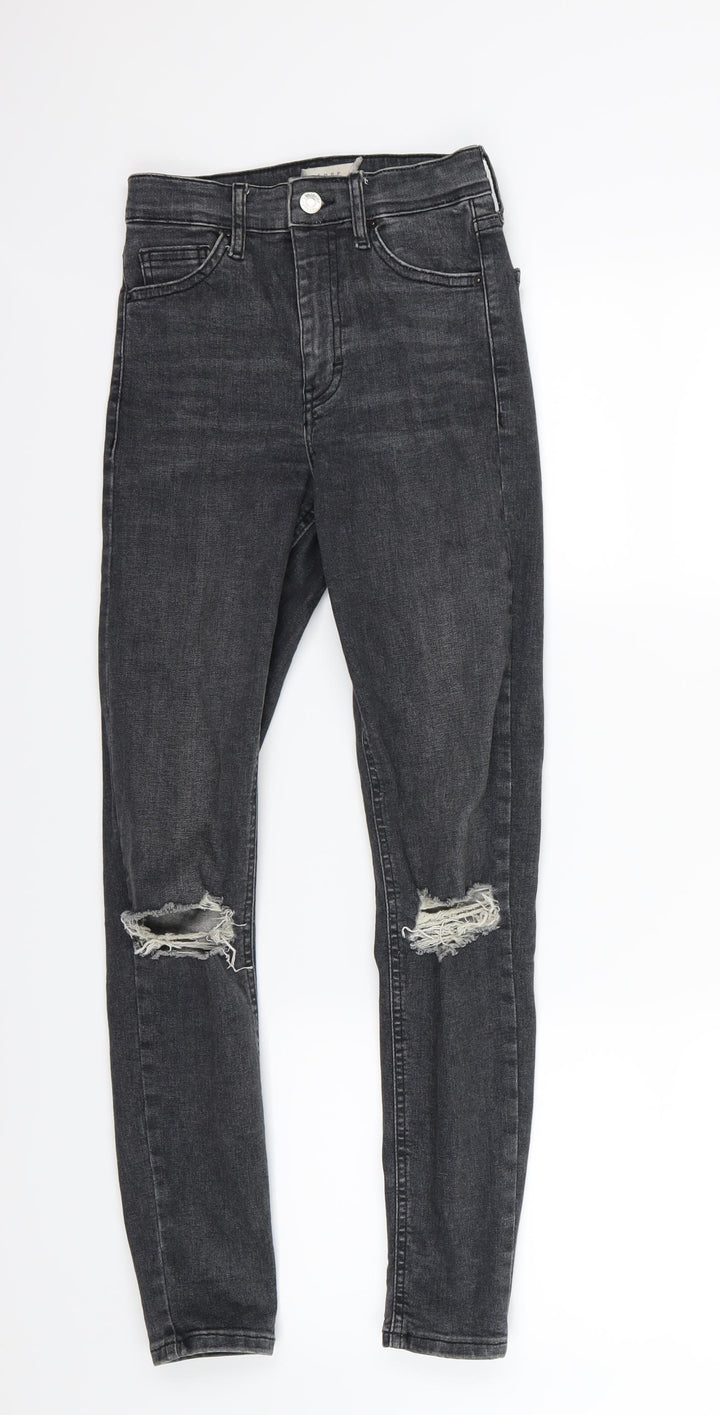 Topshop Womens Grey Denim Skinny Jeans Size 25 in L32 in - Jamie