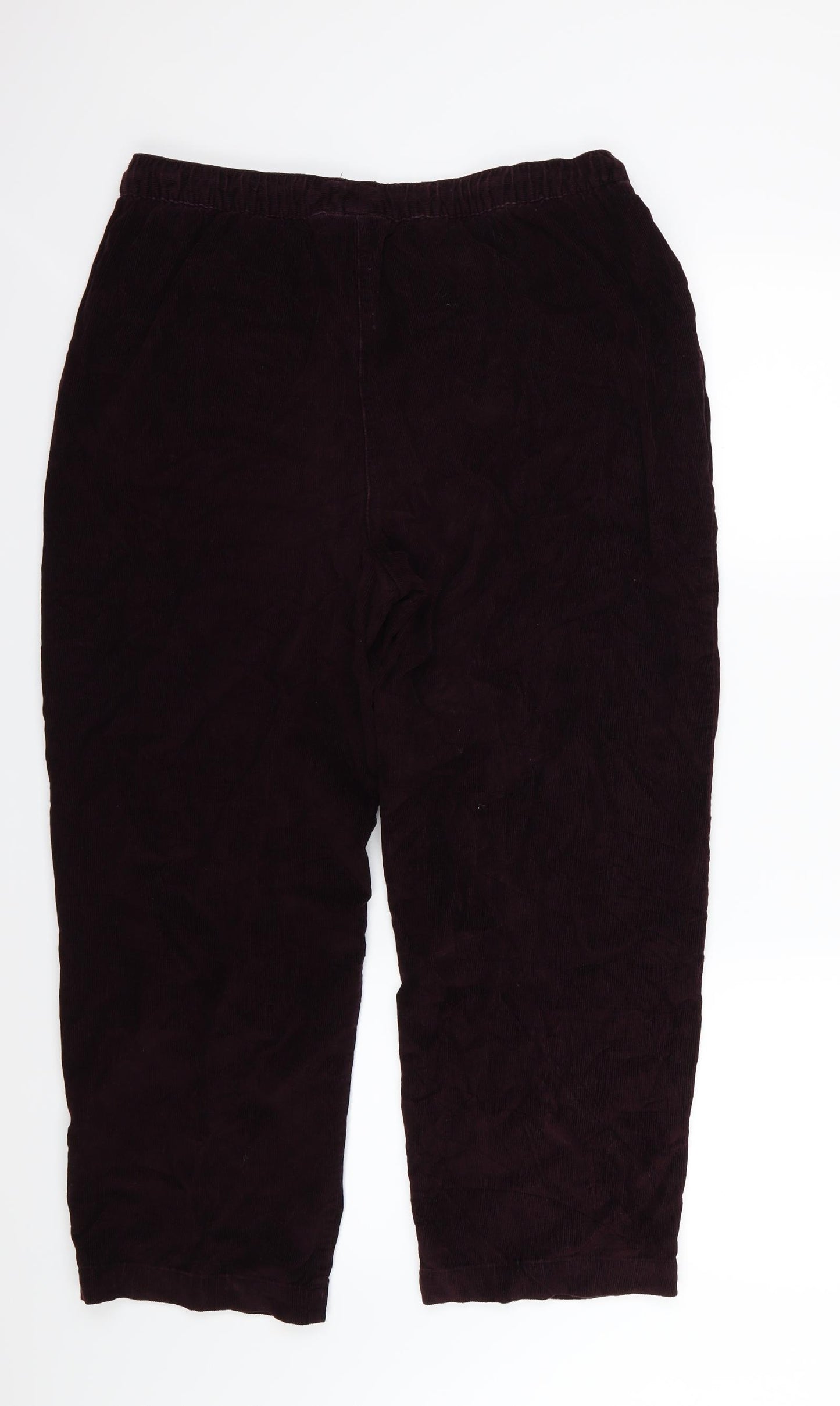 EWM Womens Purple  Corduroy Trousers  Size 18 L27 in - Burgundy