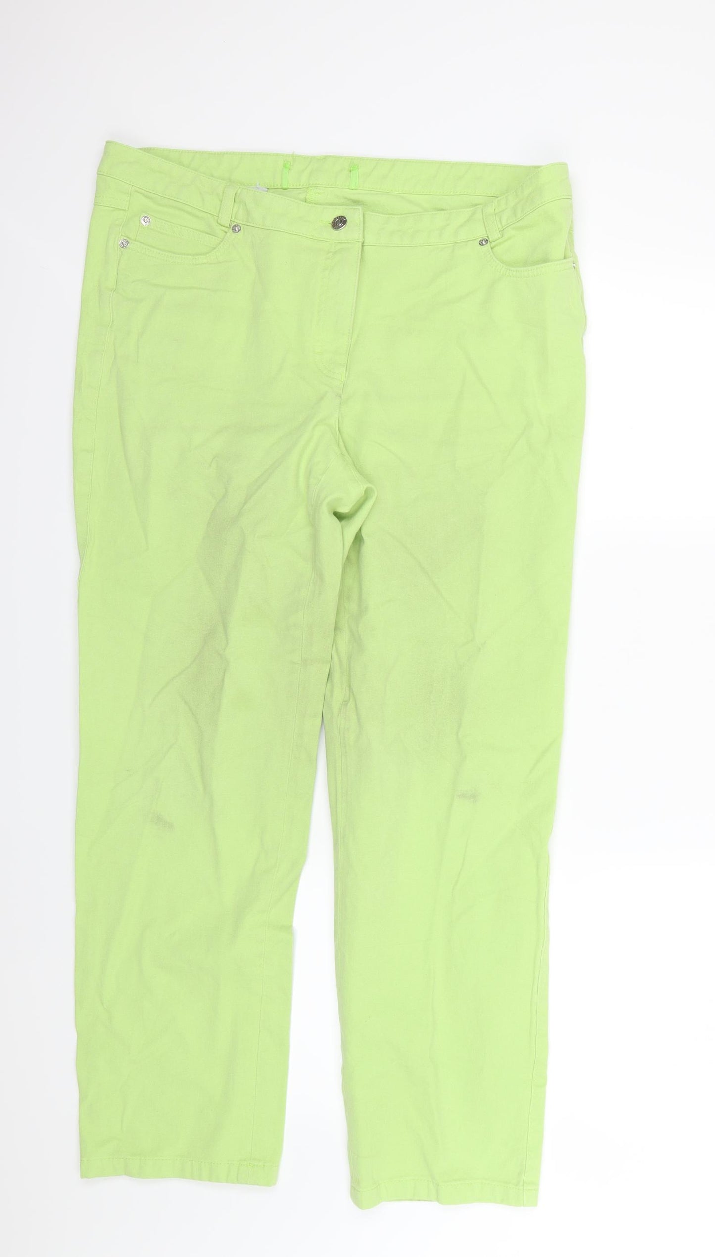 Madeline Jeans Womens Green  Denim Straight Jeans Size 20 L30 in