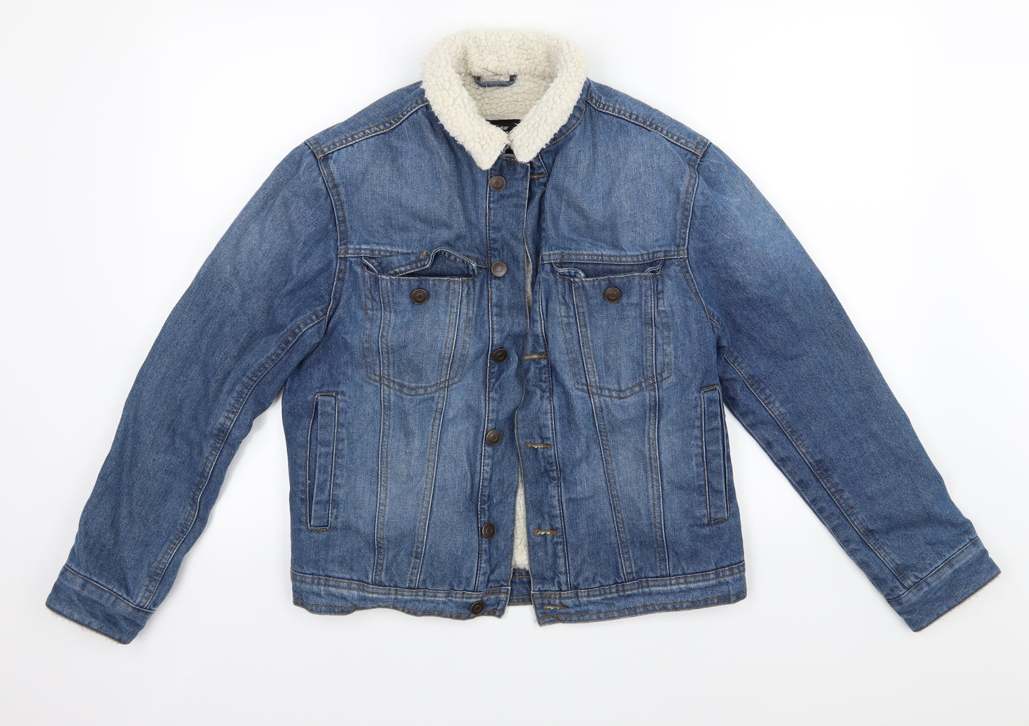 Cedar Wood State Mens Blue  Denim Jacket  Size S  - fleece lined