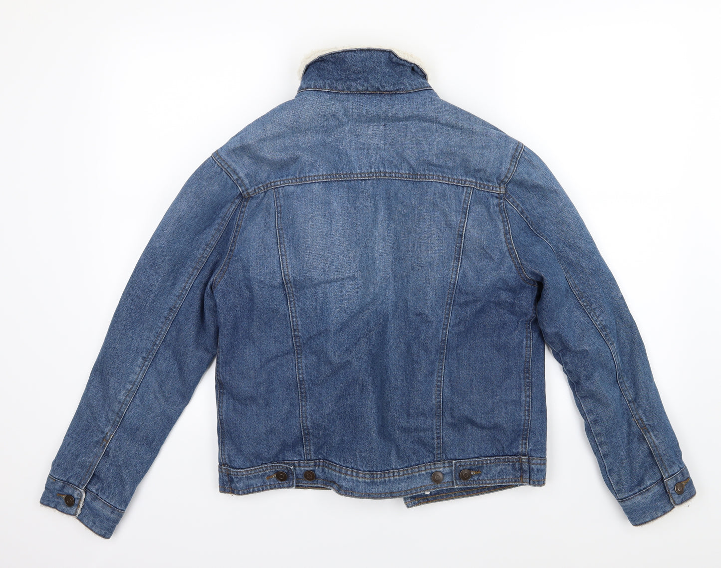 Cedar Wood State Mens Blue  Denim Jacket  Size S  - fleece lined