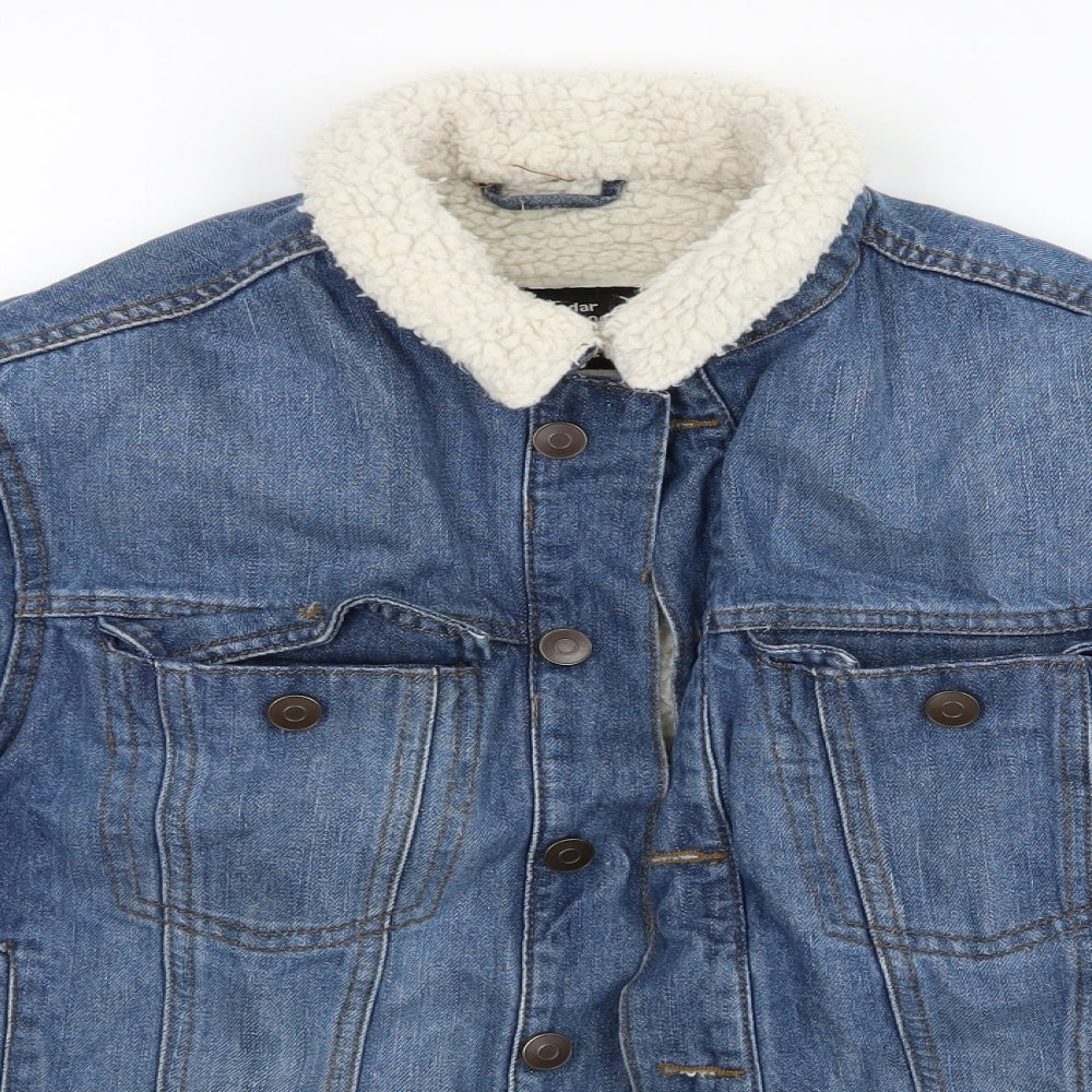 Cedar Wood State Mens Blue  Denim Jacket  Size S  - fleece lined