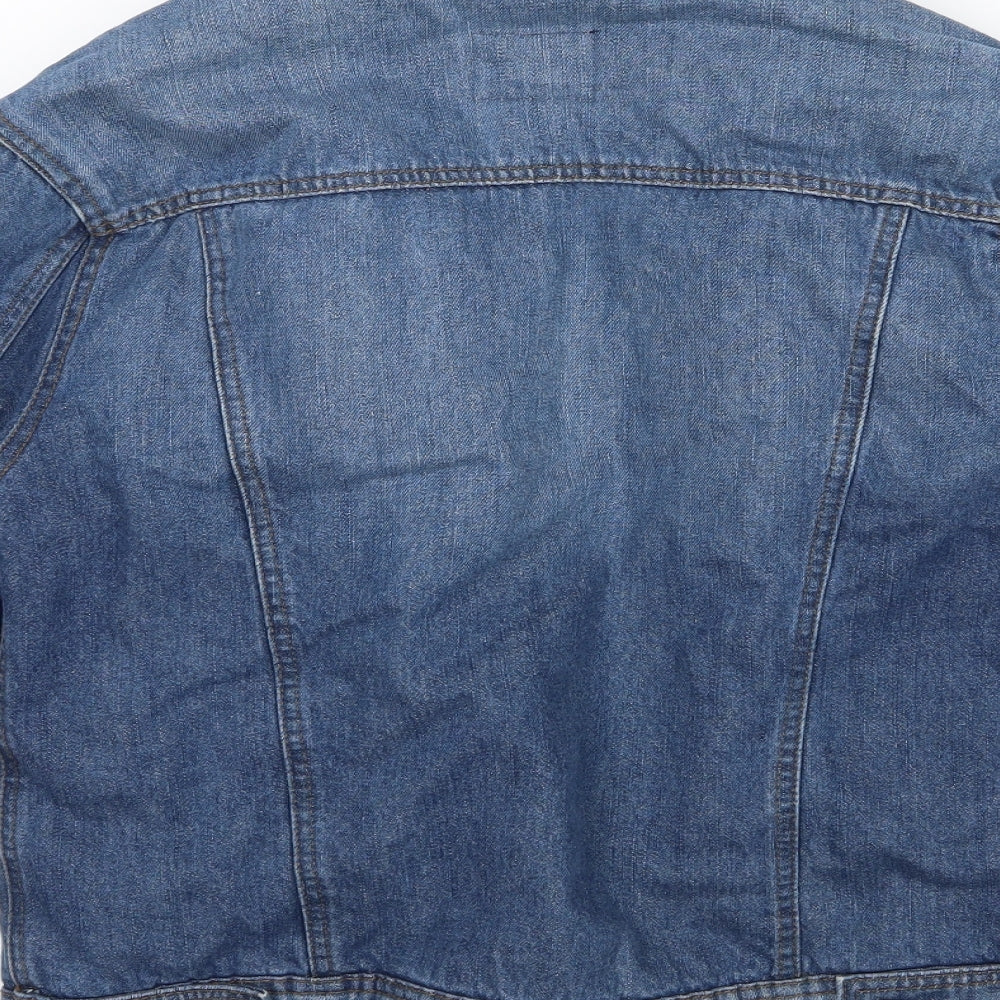 Cedar Wood State Mens Blue  Denim Jacket  Size S  - fleece lined