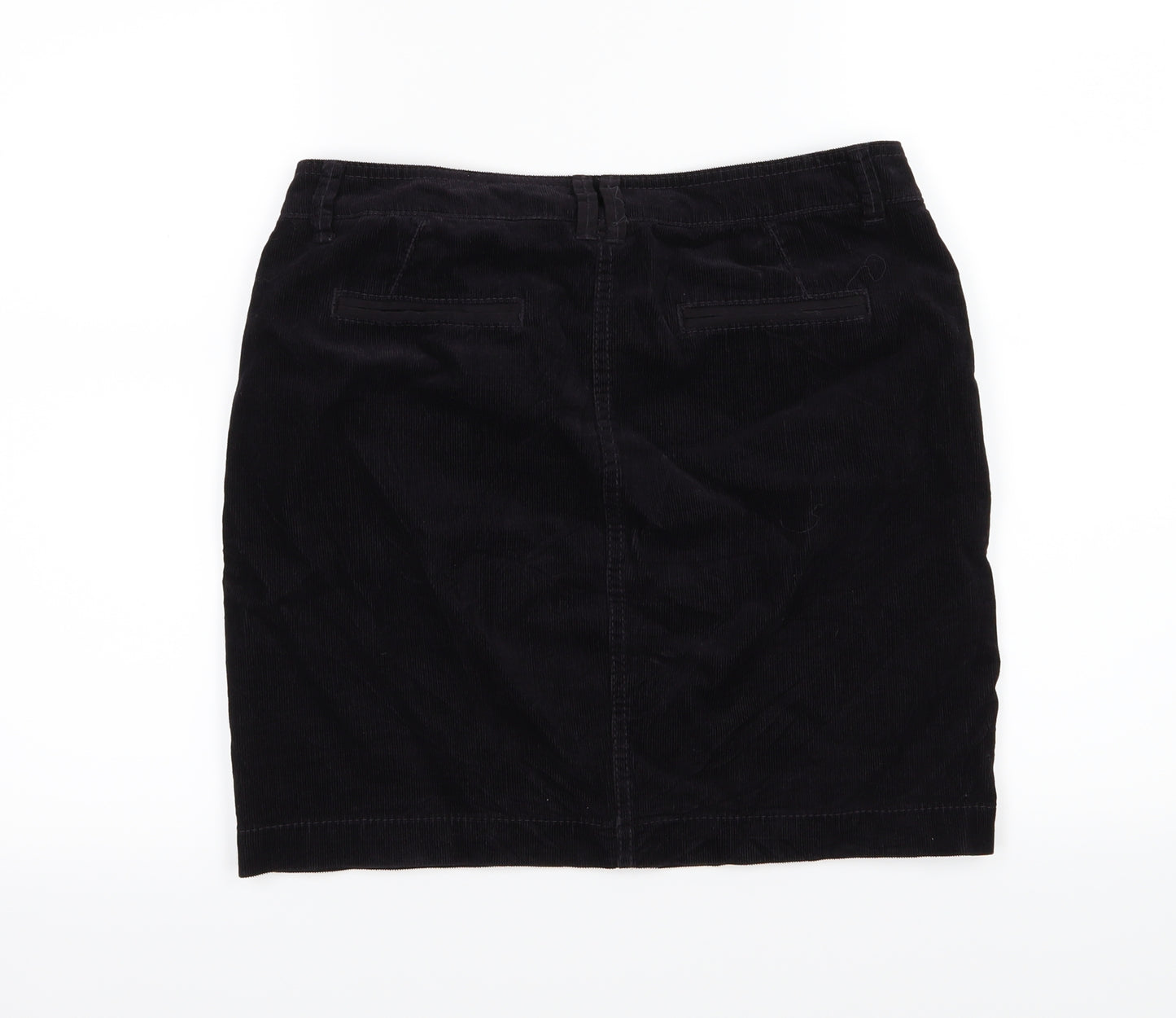 Marks and Spencer Womens Black  Corduroy A-Line Skirt Size 10
