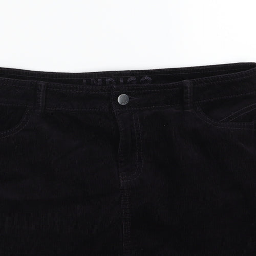 Marks and Spencer Womens Black  Corduroy A-Line Skirt Size 10