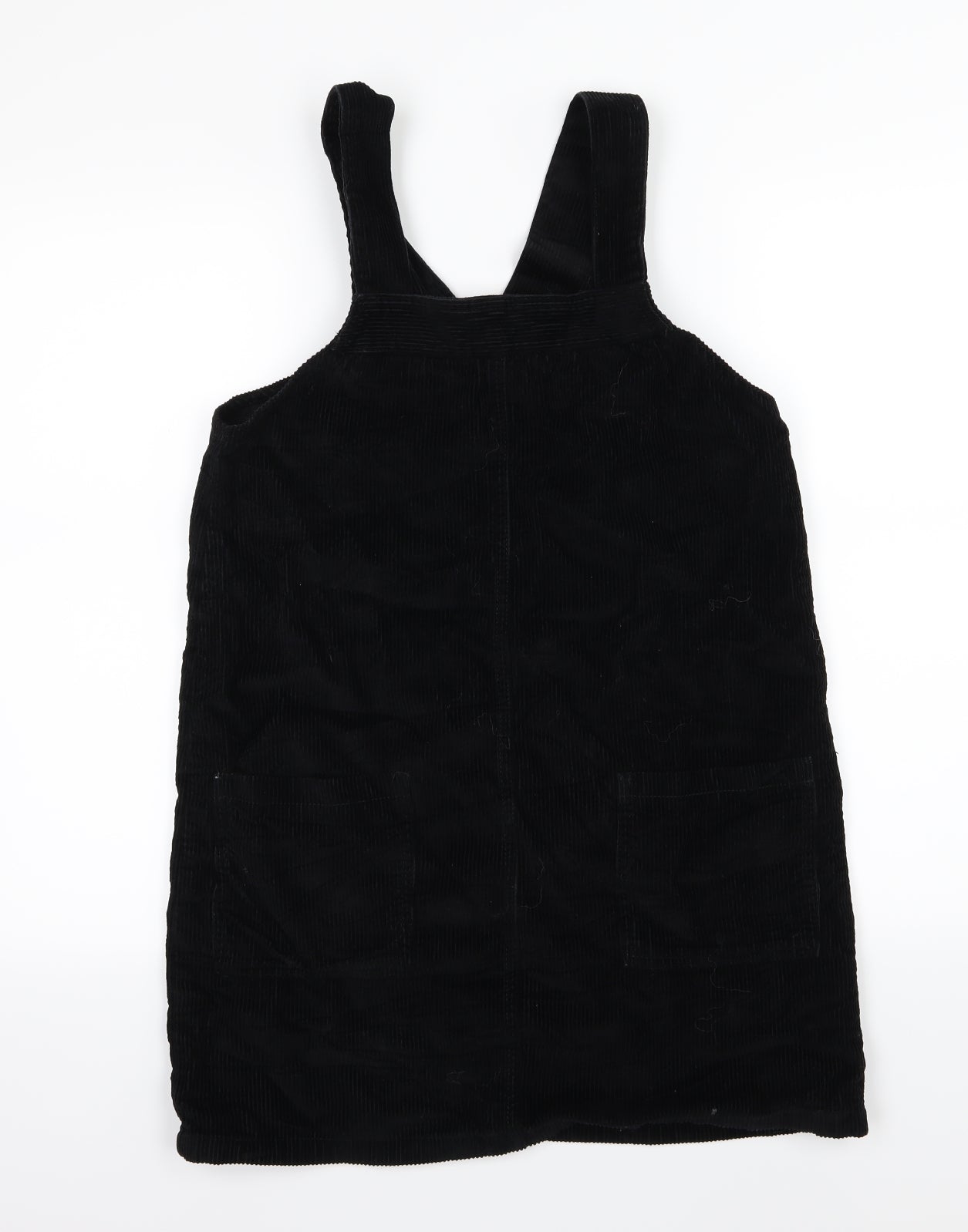 Dorothy Perkins Womens Black  Corduroy Pinafore/Dungaree Dress  Size 10