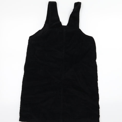 Dorothy Perkins Womens Black  Corduroy Pinafore/Dungaree Dress  Size 10