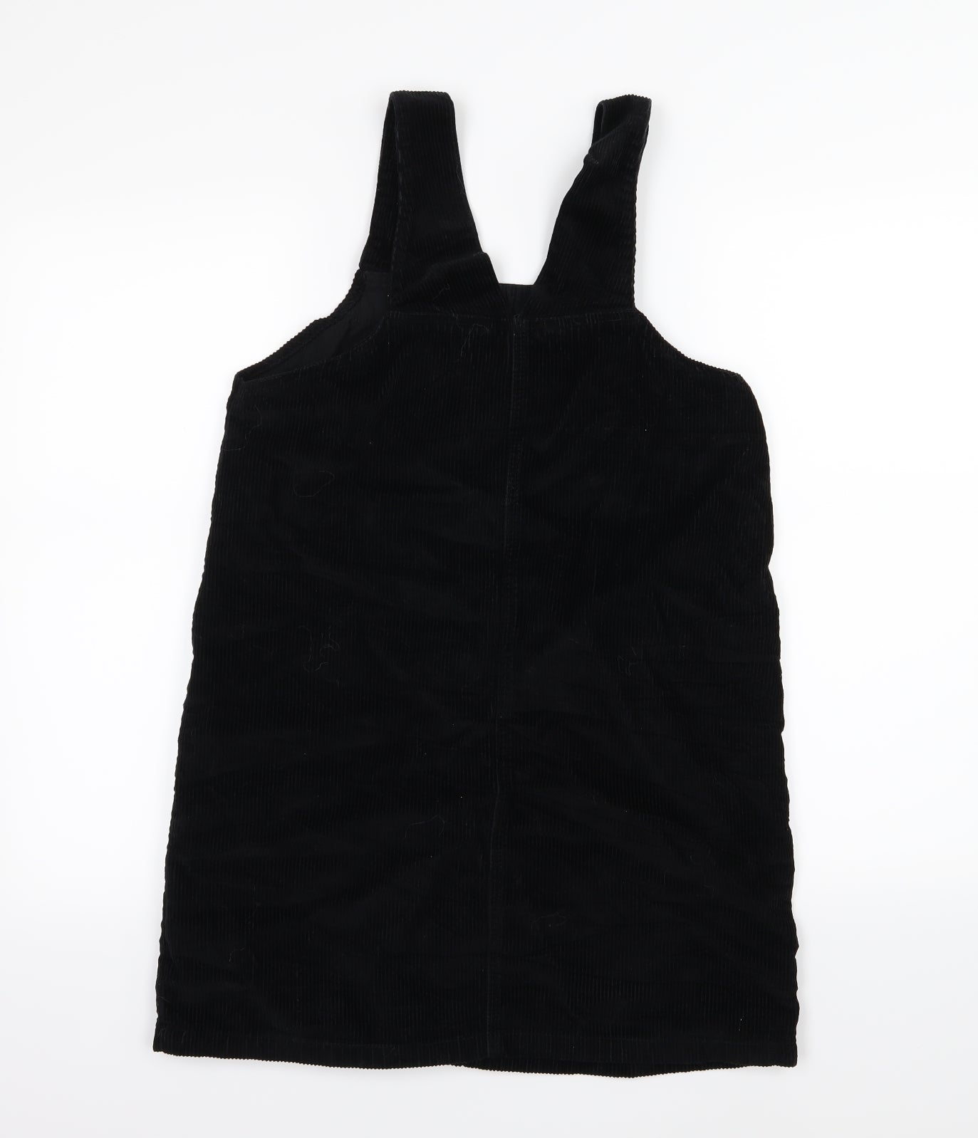 Dorothy Perkins Womens Black  Corduroy Pinafore/Dungaree Dress  Size 10
