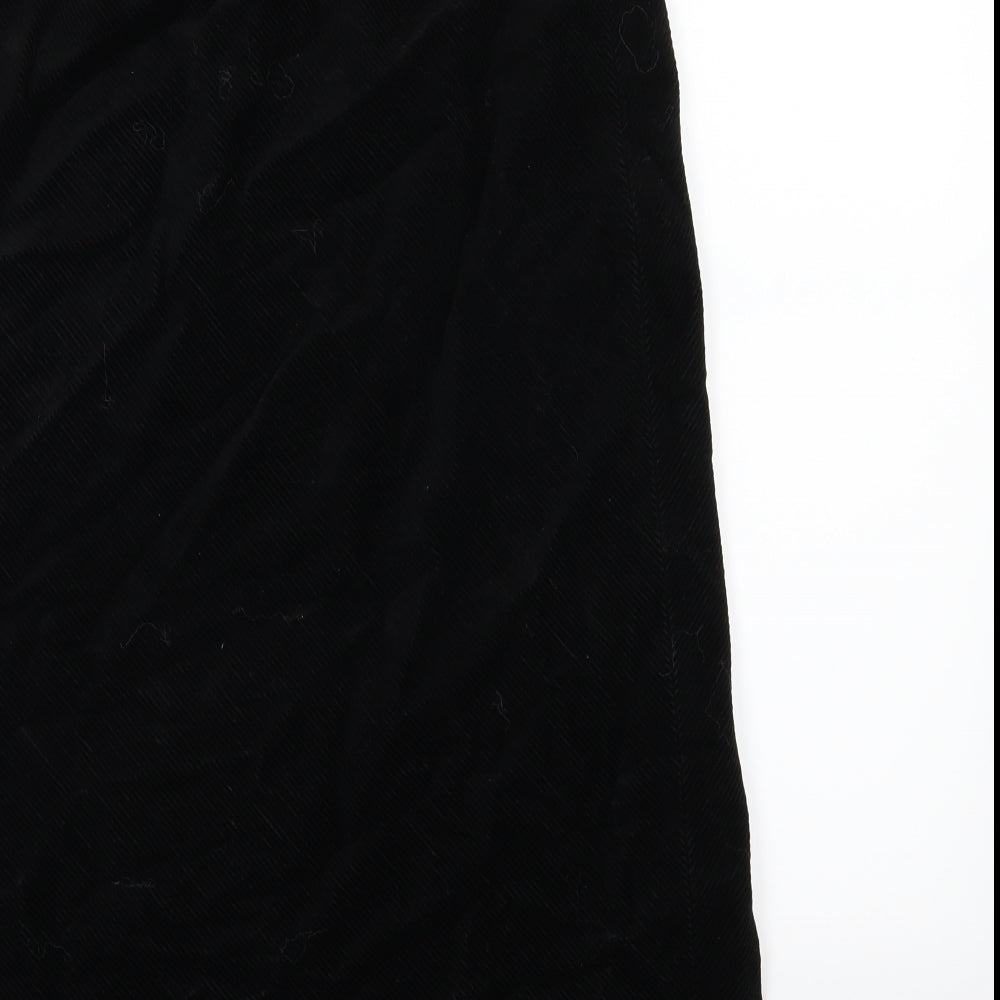 Gap Womens Black  Corduroy A-Line Skirt Size 26 in