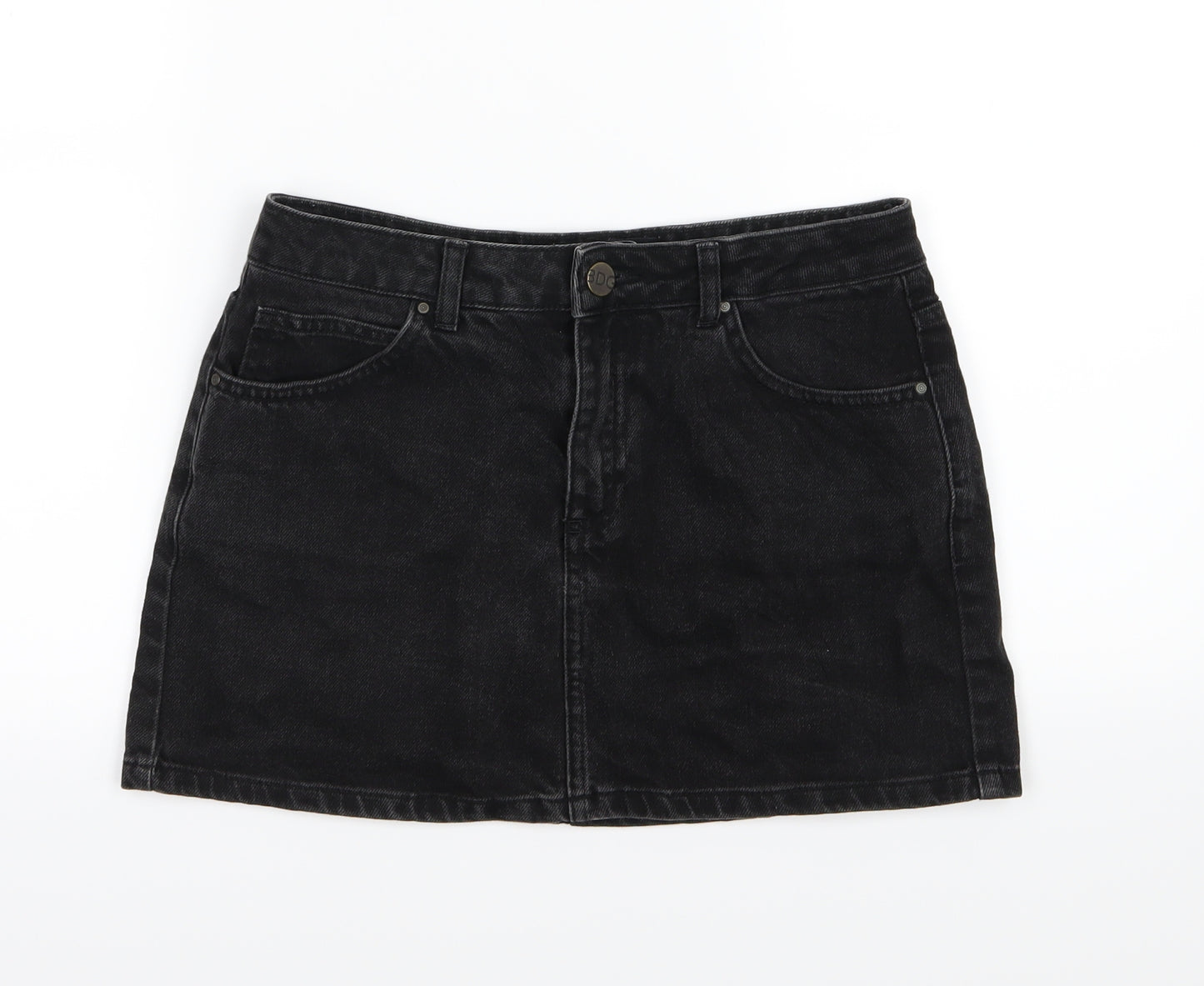 BDG Womens Black  Denim A-Line Skirt Size S