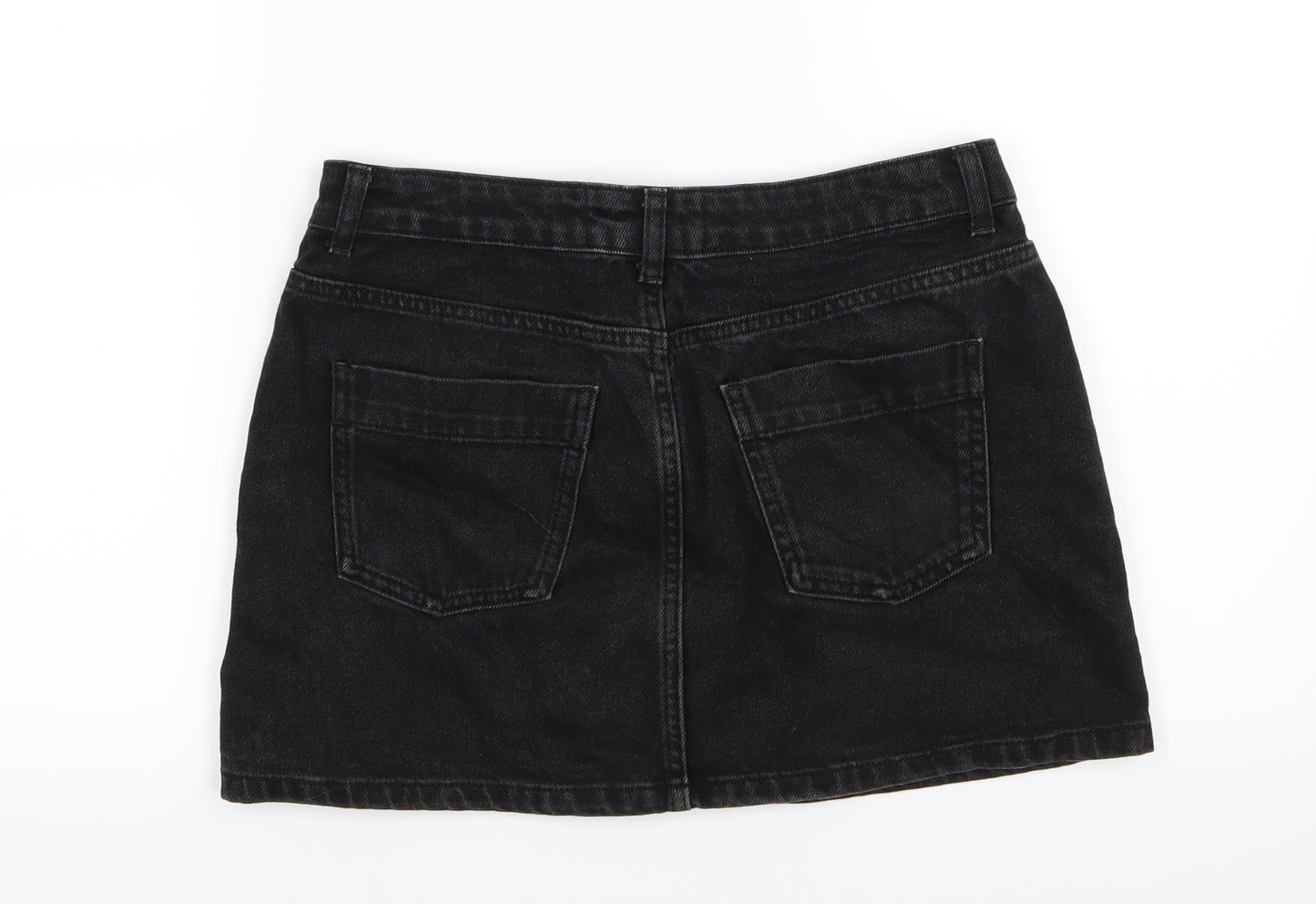 BDG Womens Black  Denim A-Line Skirt Size S