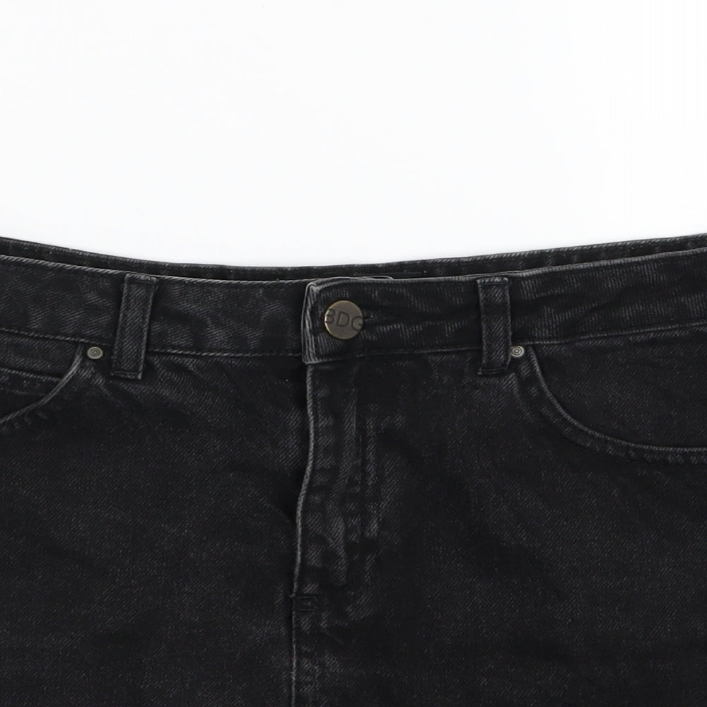 BDG Womens Black  Denim A-Line Skirt Size S