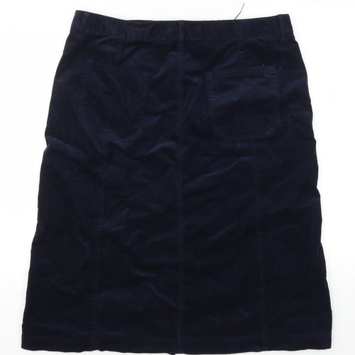 Per Una Womens Blue  Corduroy A-Line Skirt Size 18