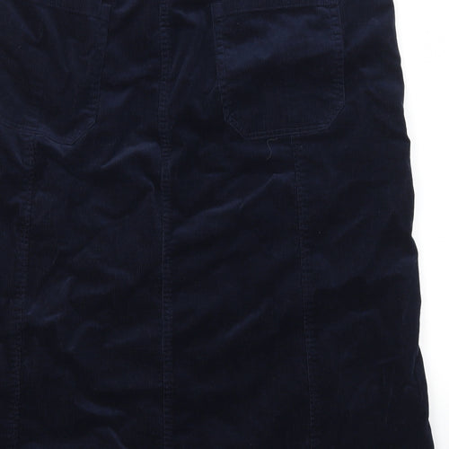 Per Una Womens Blue  Corduroy A-Line Skirt Size 18