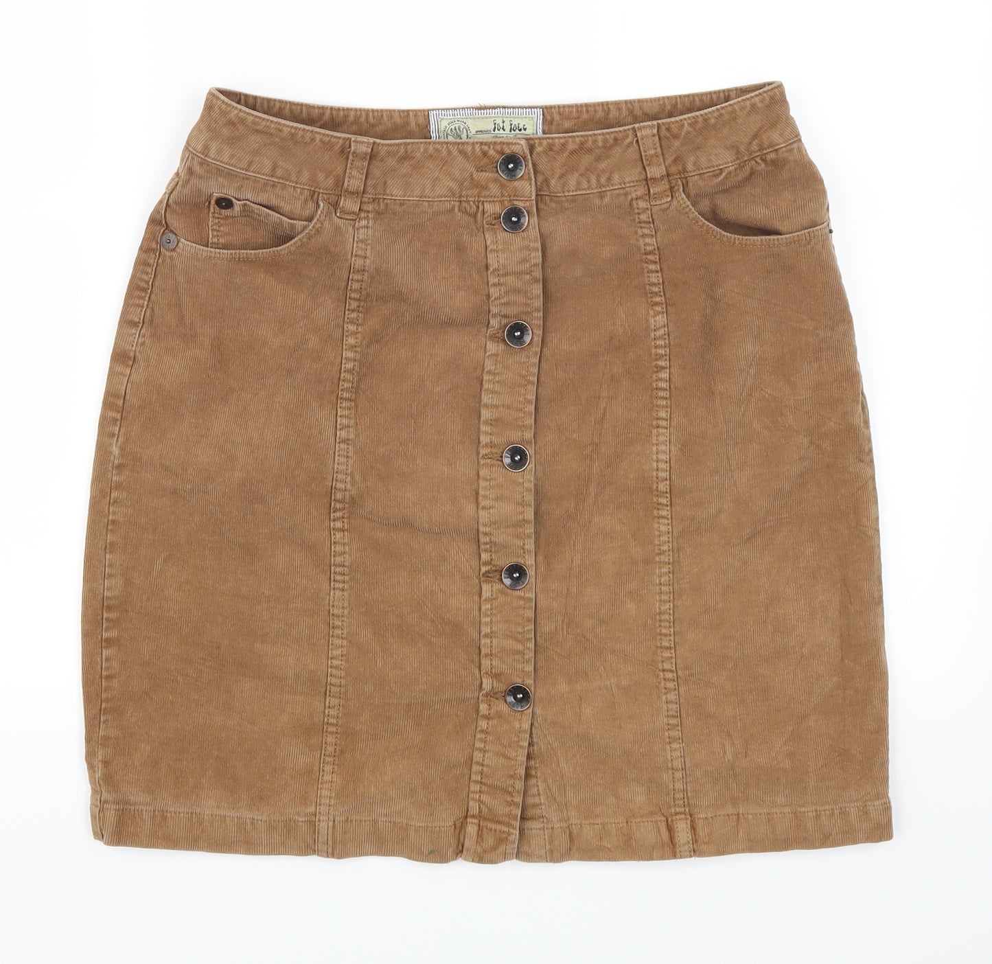 Fat Face Womens Brown  Corduroy Mini Skirt Size 10