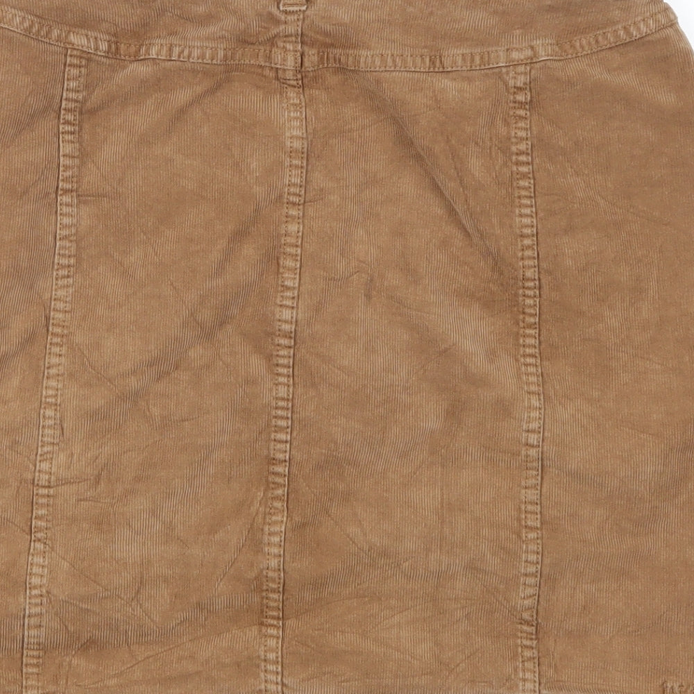 Fat Face Womens Brown  Corduroy Mini Skirt Size 10