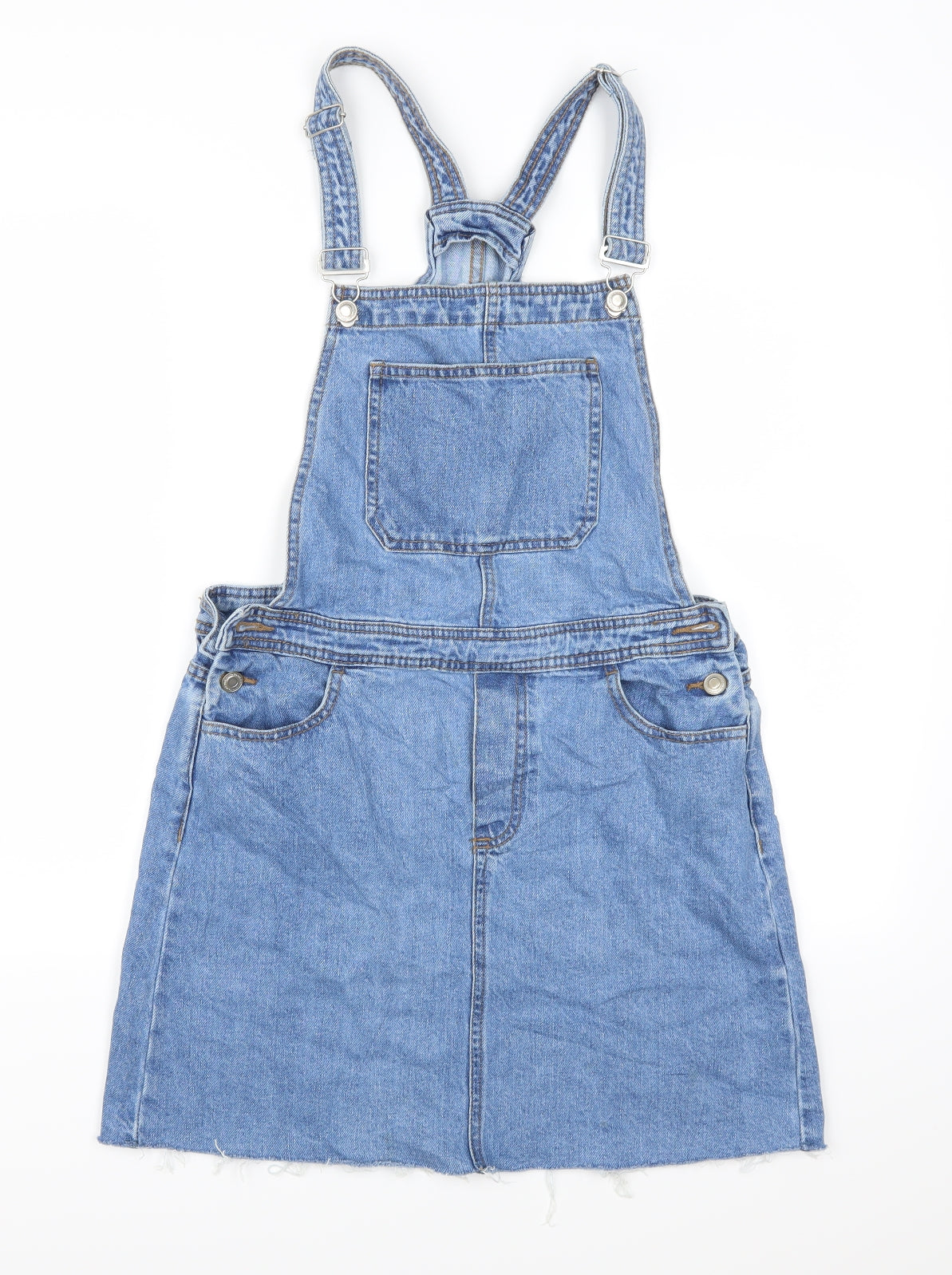 Denim Co Womens Blue  Denim Pinafore/Dungaree Dress  Size 10