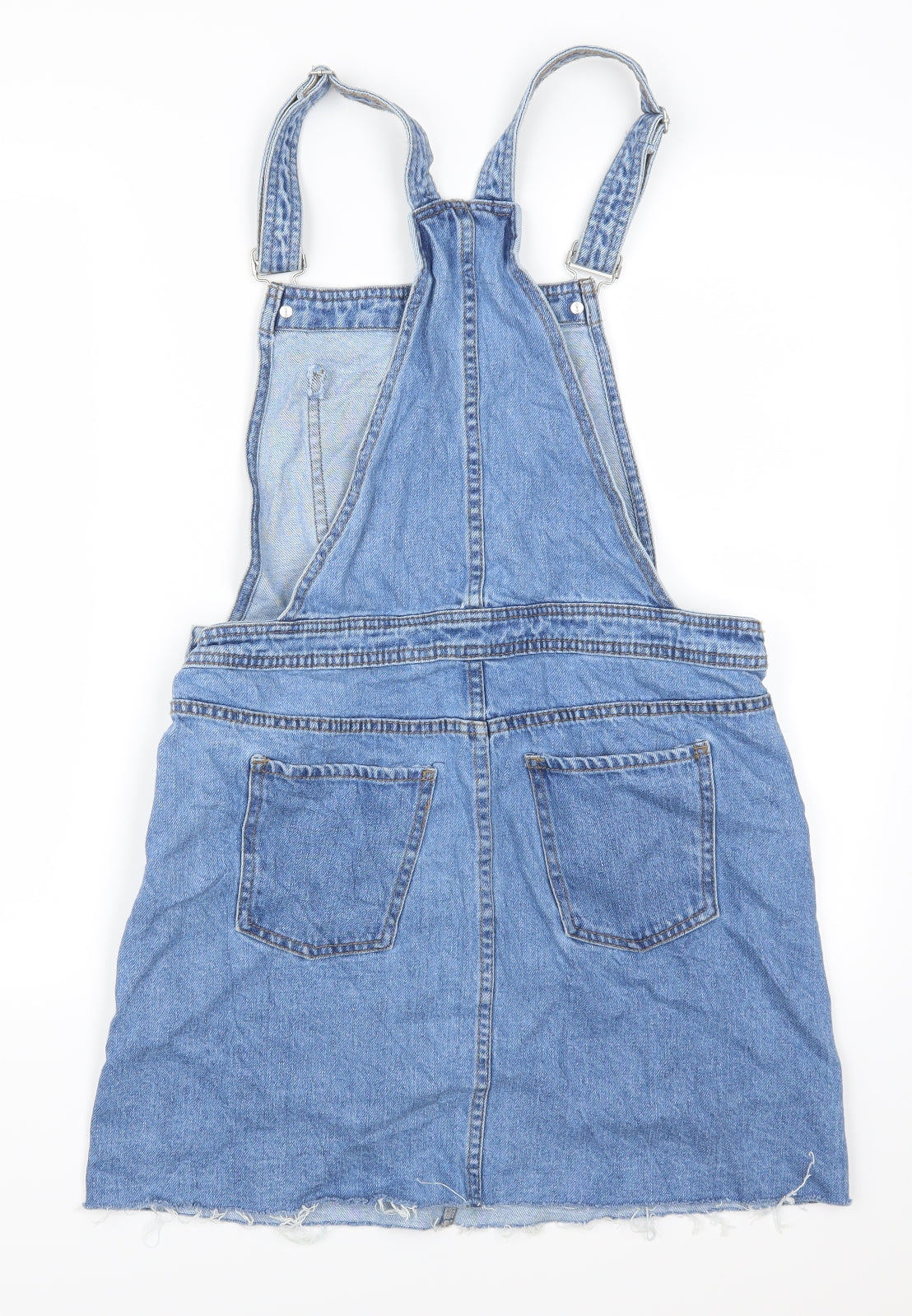 Denim Co Womens Blue  Denim Pinafore/Dungaree Dress  Size 10