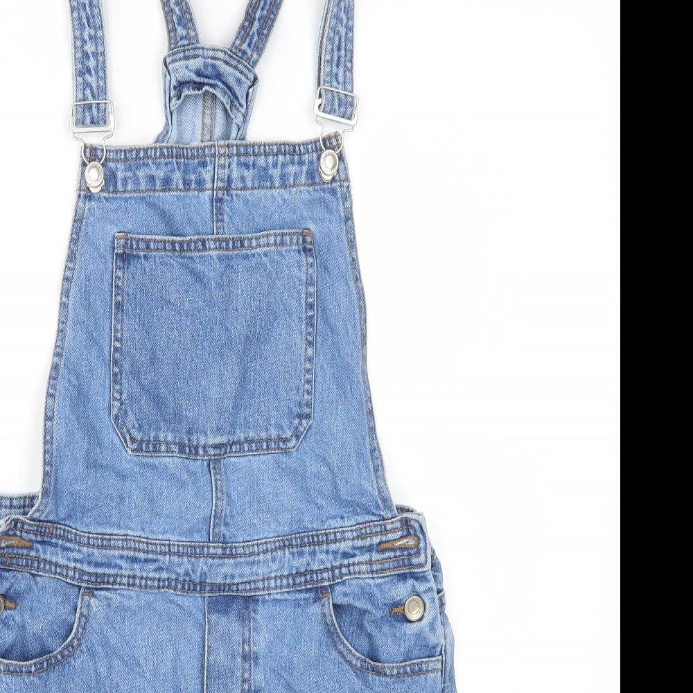 Denim Co Womens Blue  Denim Pinafore/Dungaree Dress  Size 10
