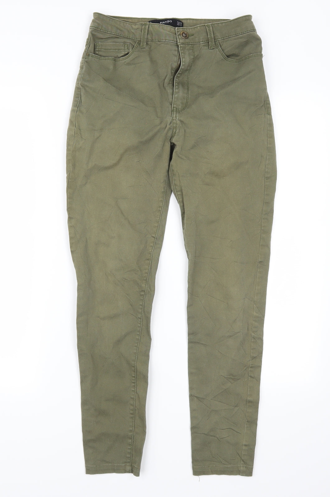Mango Womens Green   Chino Trousers Size 8 L26 in