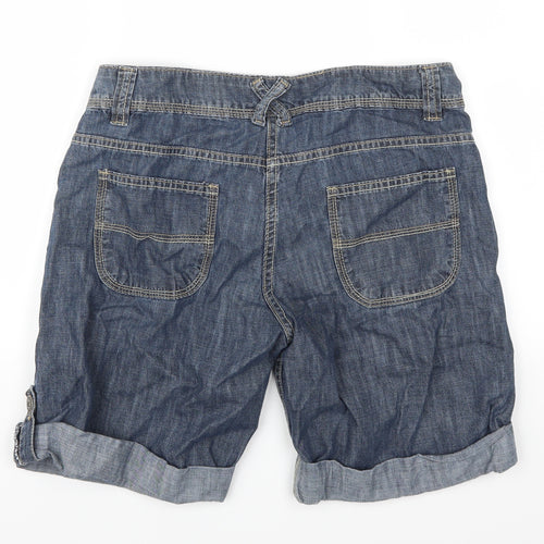 Cherokee Womens Blue  Denim Mom Shorts Size 10