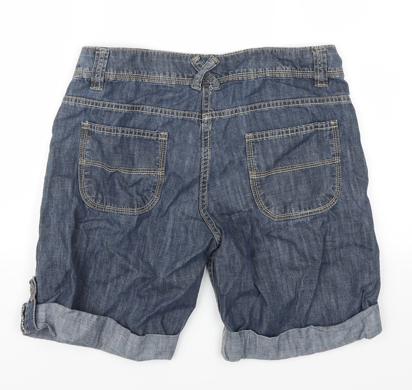 Cherokee Womens Blue  Denim Mom Shorts Size 10