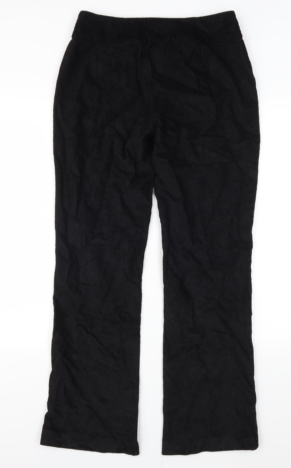 Marks and Spencer Womens Black  Corduroy Trousers  Size 10 L31 in