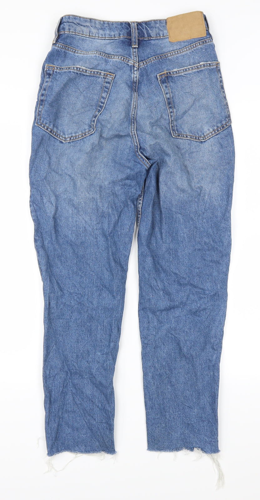 H&M Womens Blue  Denim Mom Jeans Size 8 L25 in