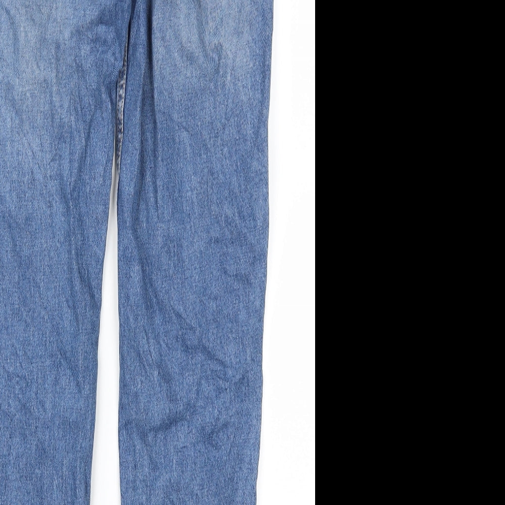 H&M Womens Blue  Denim Mom Jeans Size 8 L25 in