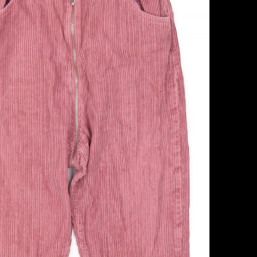 ASOS Womens Pink  Canvas Cropped Trousers Size 32 L21 in