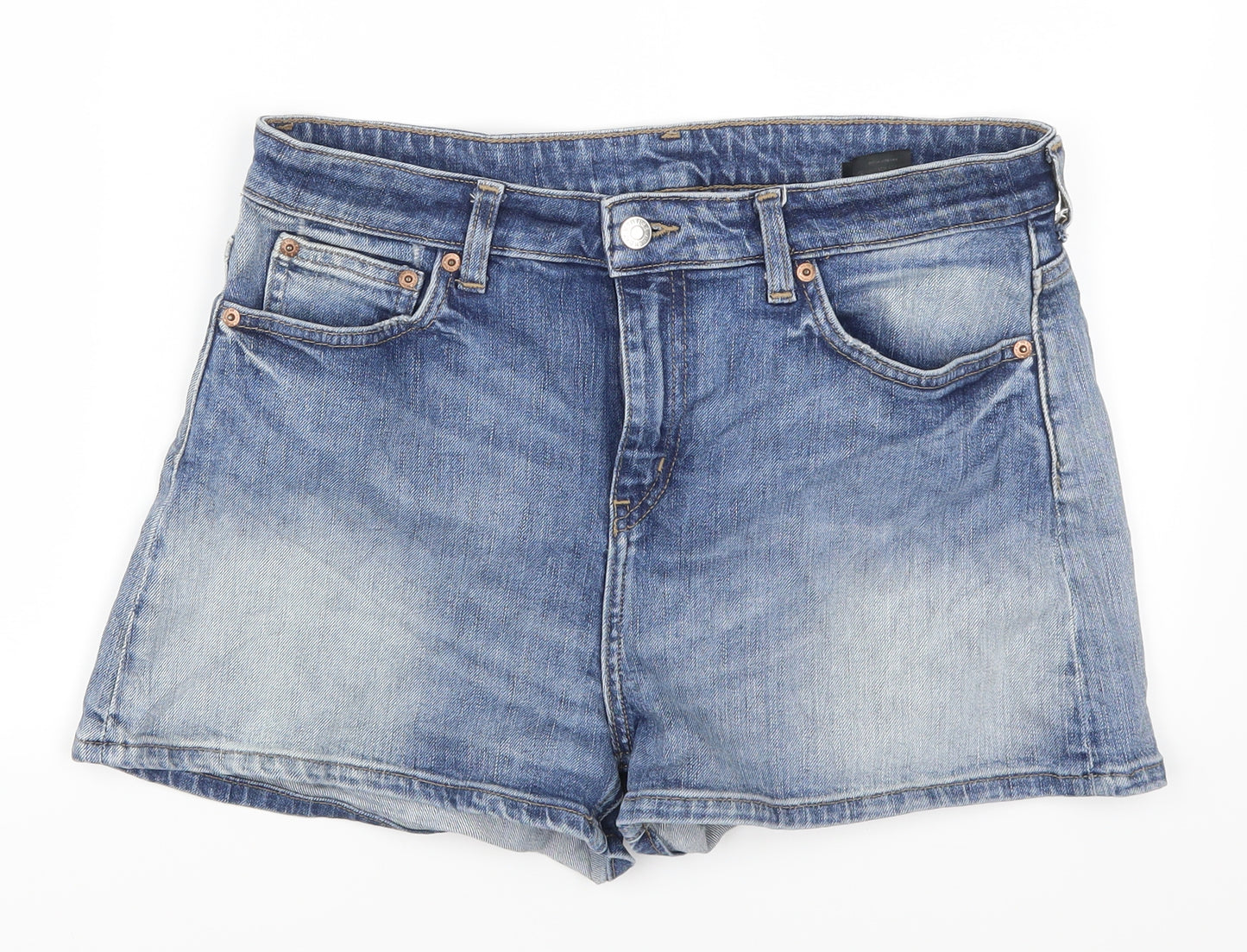 MTWTFSS Weekday Womens Blue  Denim Mom Shorts Size 32