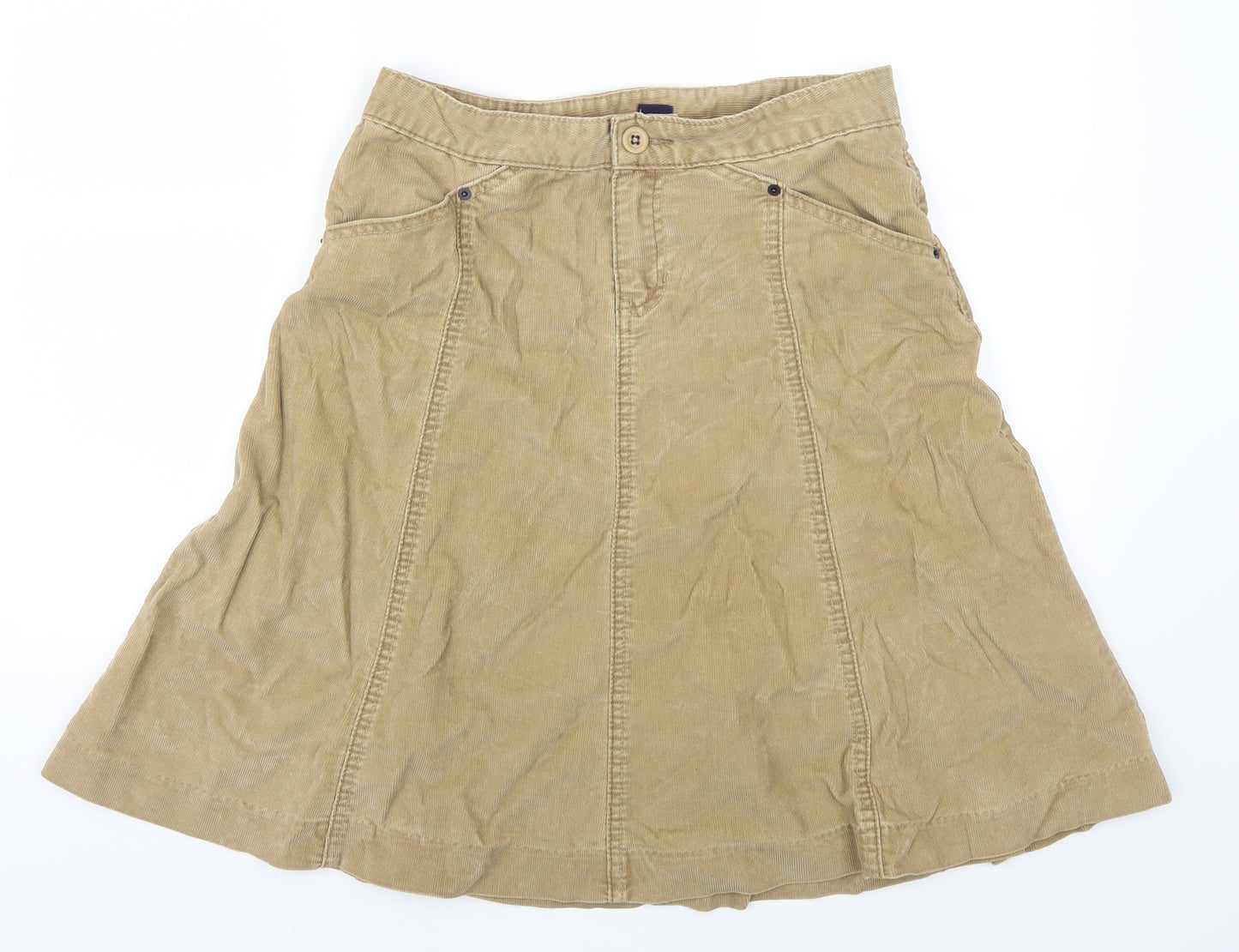 Gap Womens Beige  Corduroy A-Line Skirt Size 8