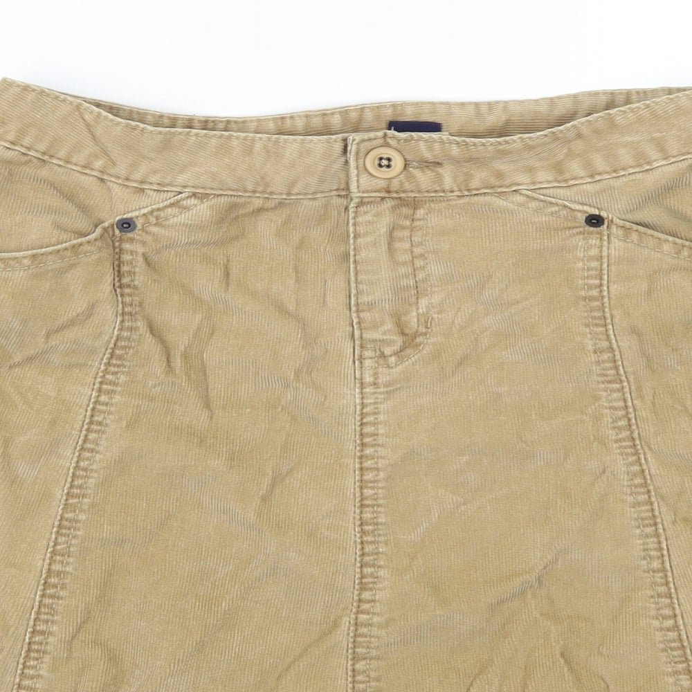 Gap Womens Beige  Corduroy A-Line Skirt Size 8