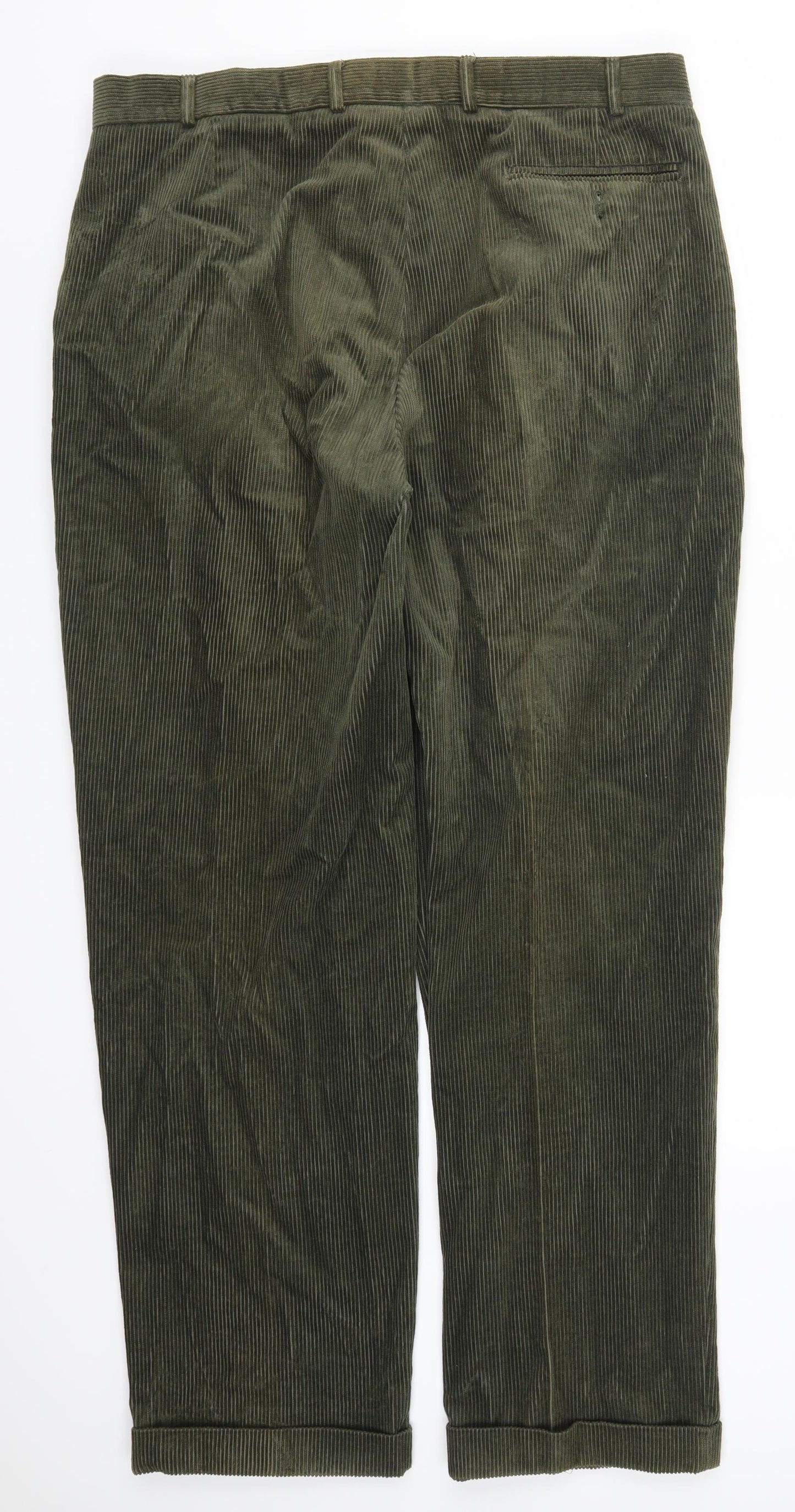 Edlow Mens Green  Corduroy Trousers  Size 39 L32 in