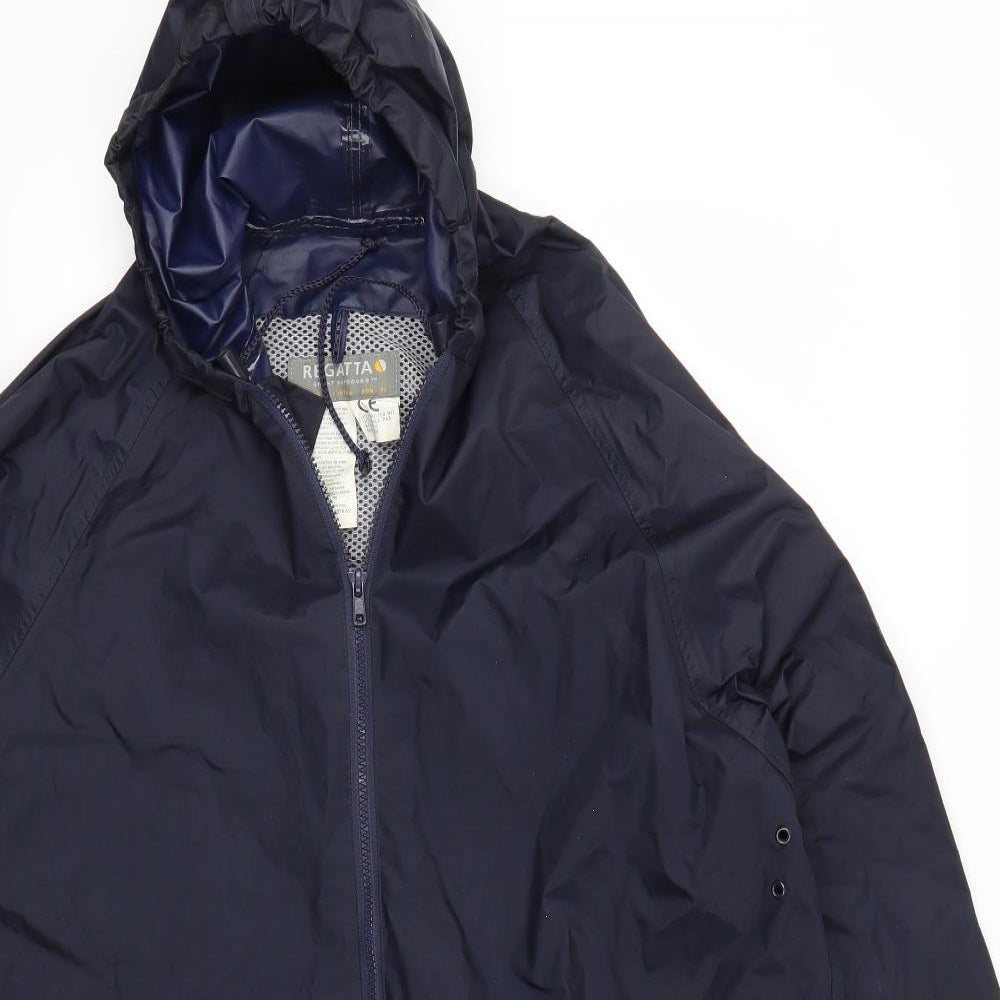 Regatta Mens Blue   Rain Coat Coat Size L