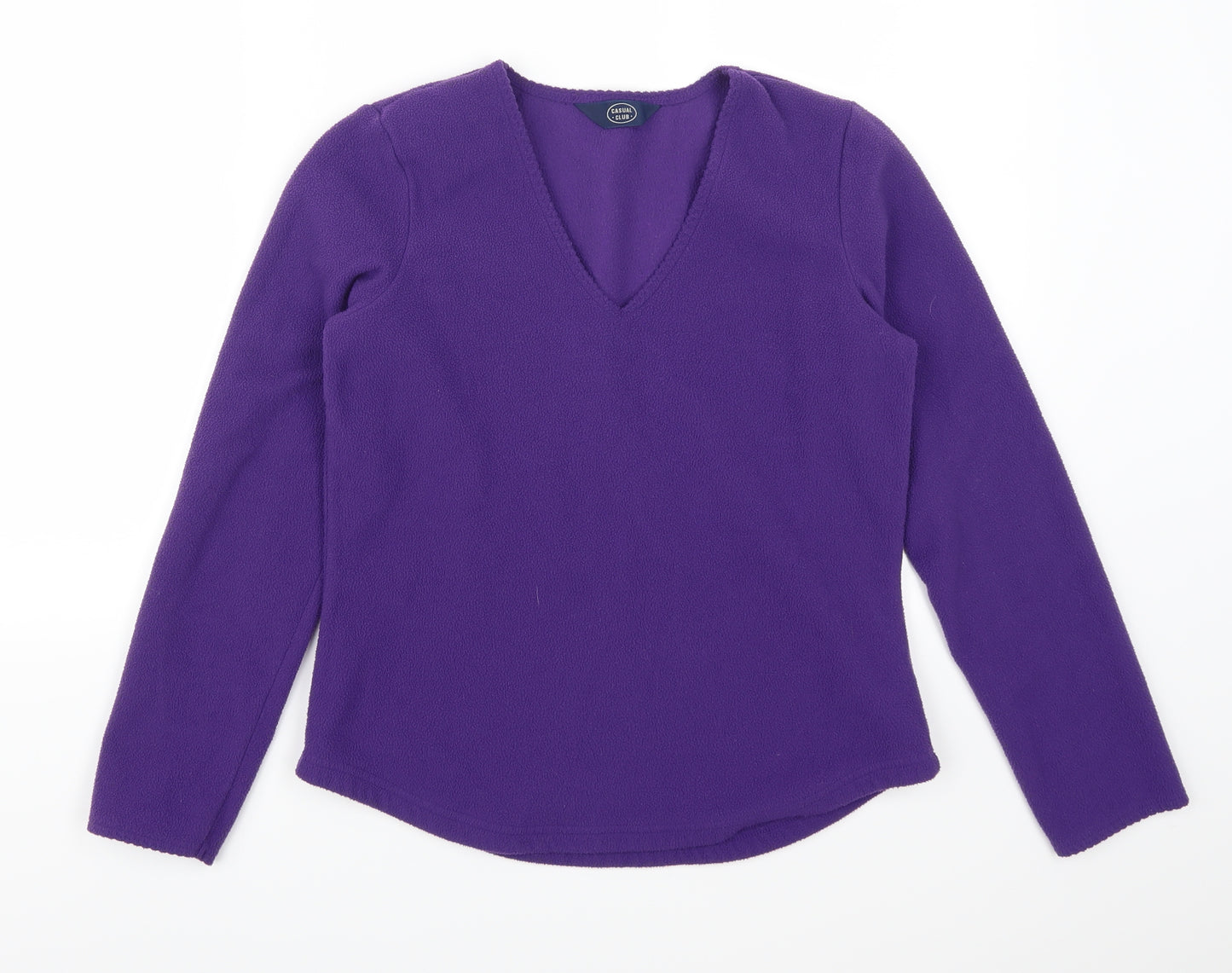 Casual Club Womens Purple  Fleece Pullover Jumper Size 10