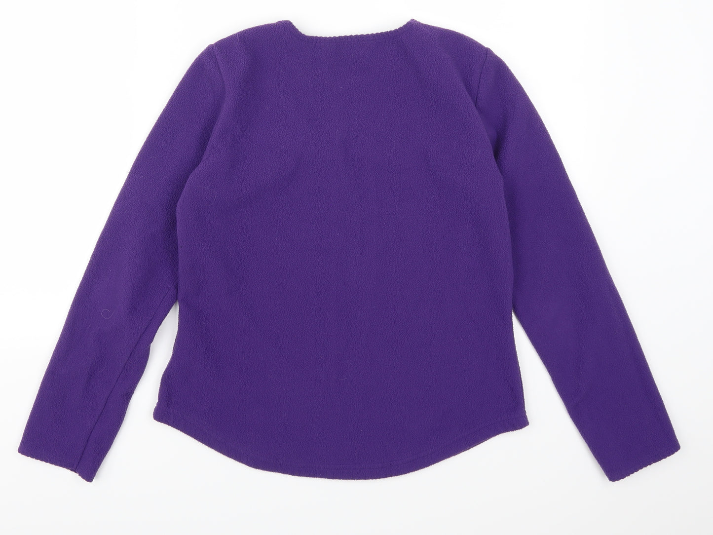Casual Club Womens Purple  Fleece Pullover Jumper Size 10