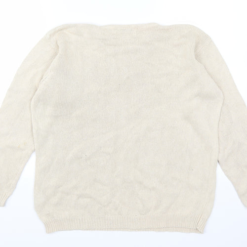 EWM Womens Beige   Pullover Jumper Size 14