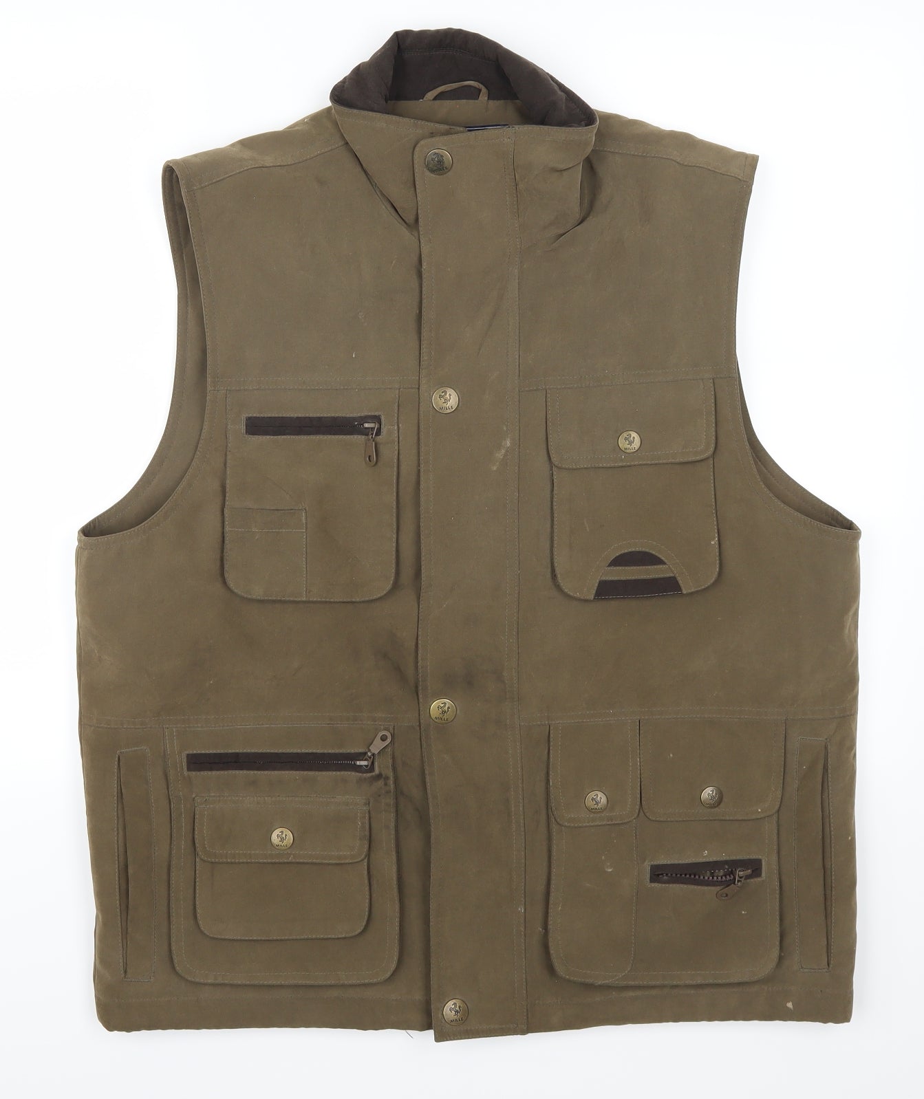 Morde Mille Mens Brown   Gilet Coat Size M