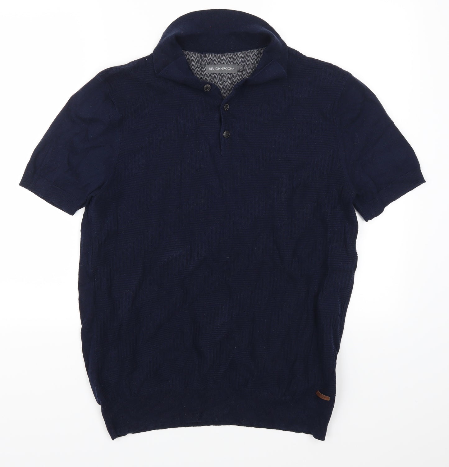 John Rocha Mens Blue    Polo Size M