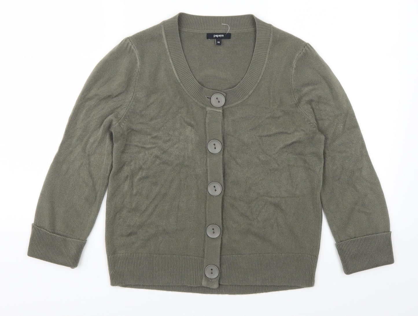 Papaya Womens Green   Cardigan Jumper Size 10