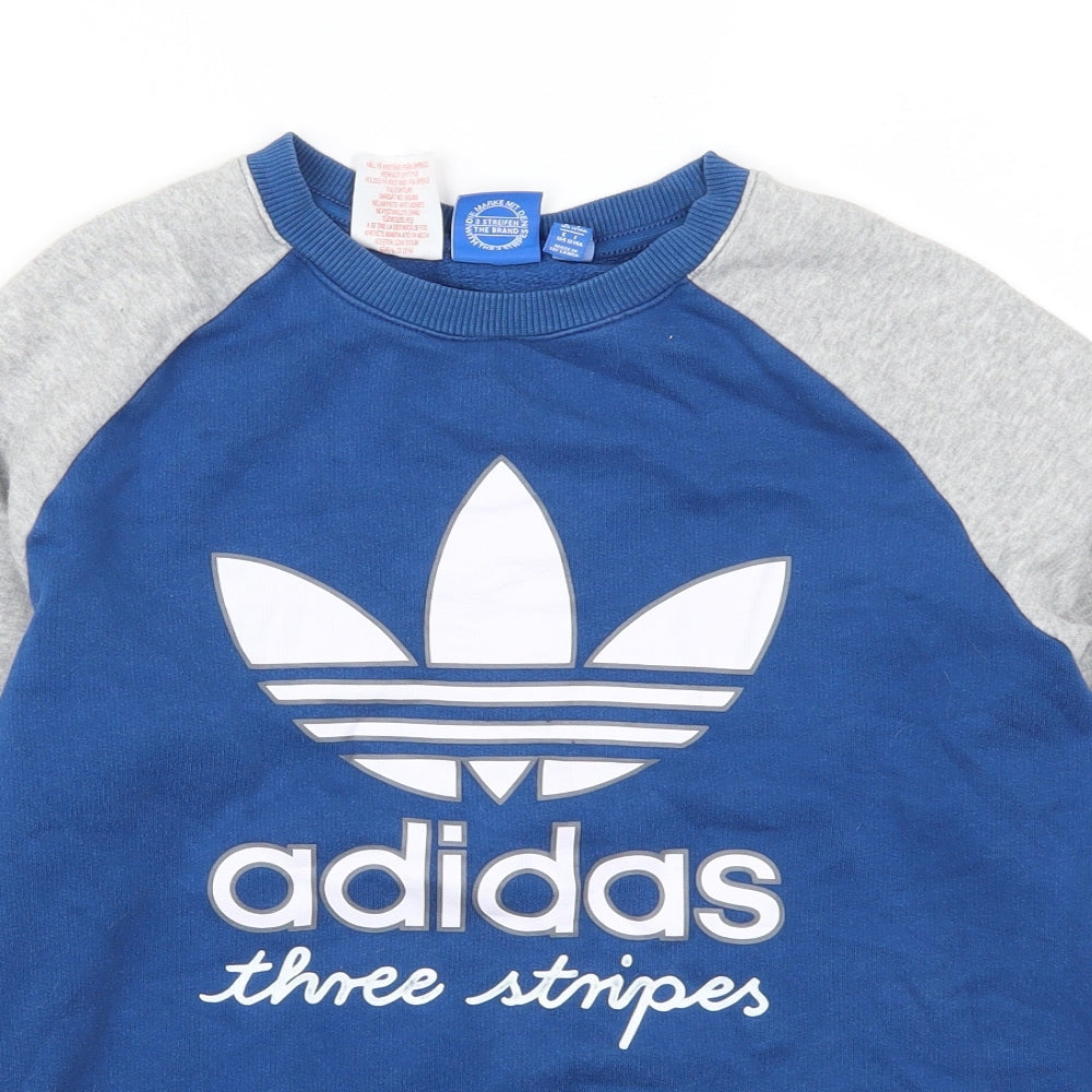 adidas Boys Blue   Pullover Sweatshirt Size 13-14 Years